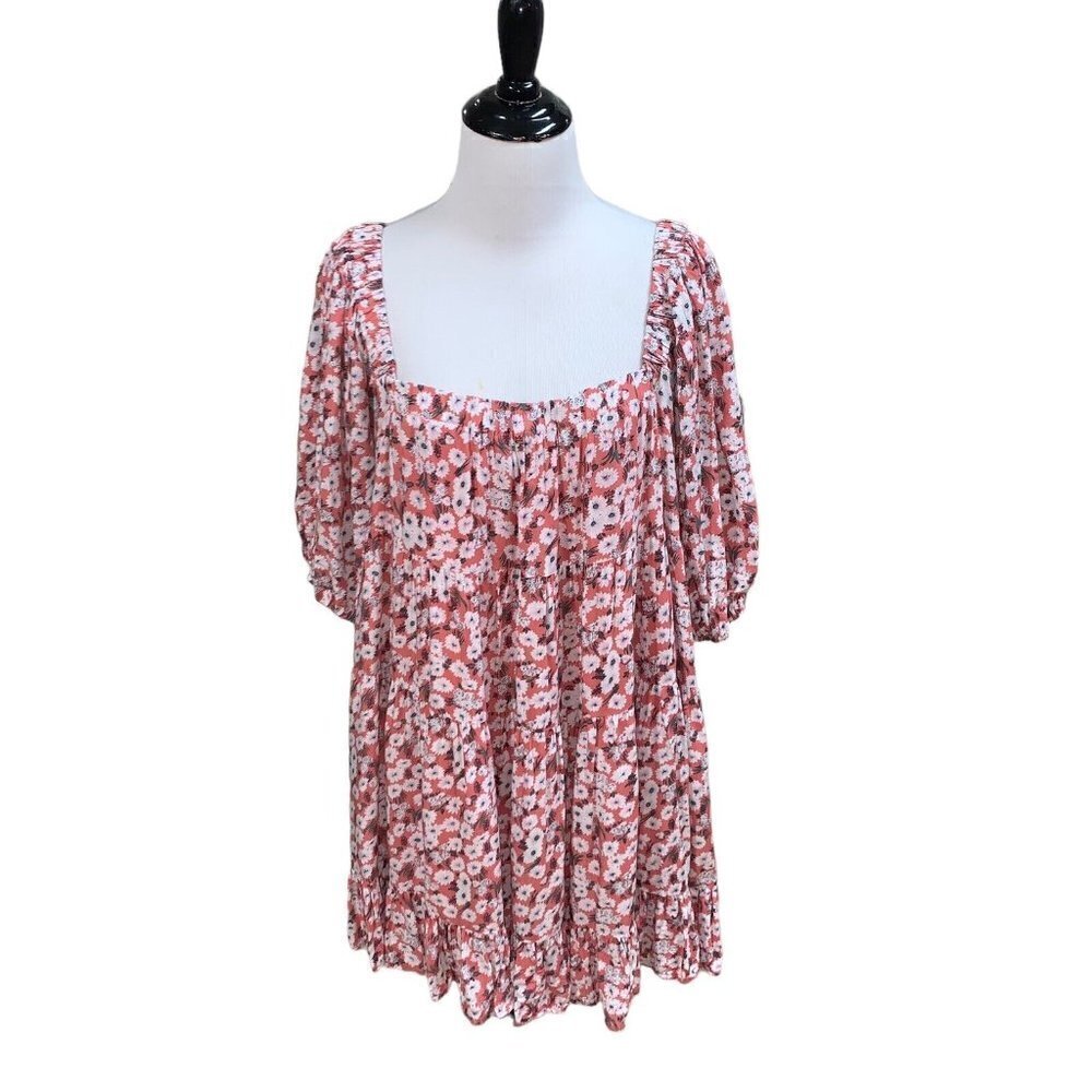 Shop Neighbor by In The Beginning Women's Peasant Top L Large Ruffles Floral